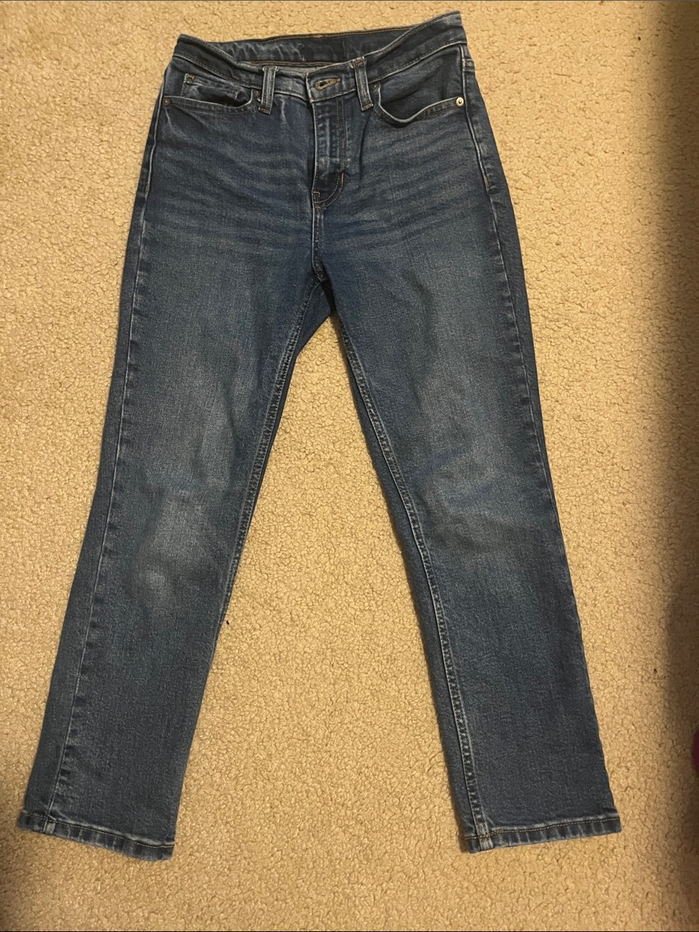 Banana Republic Women's Straight Leg Jeans - Dark Blue